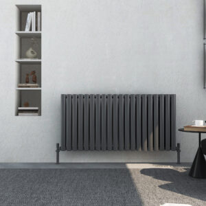 Regal Horizontal Designer Radiator Oval Panels - Anthracite Grey - Various Size