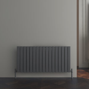 Majestic Horizontal Designer Radiator Flat Panels - 2 Panel - Matte Anthracite Grey - Various Sizes